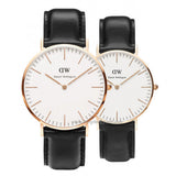 Daniel Wellington Classic Sheffield White Dial Black Leather Strap Watch For Men - DW00100007 Buy Now By Daniel Wellington
