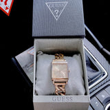 Guess Vanity Rose Gold Dial Rose Gold Steel Strap Watch for Women - W1029L3 Buy Now By Guess
