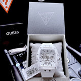 Guess Phoenix Multifunction White Dial White Rubber Strap Watch for Men - GW0203G2 Buy Now By Guess