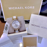 Michael Kors Parker White Dial Two Tone Steel Strap Watch for Women - MK6119 Buy Now By Michael Kors