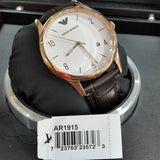 Emporio Armani Beta Chronograph White Dial Brown Leather Strap Watch For Men - AR1915 Buy Now By Emporio Armani