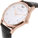 Emporio Armani Beta Chronograph White Dial Brown Leather Strap Watch For Men - AR1915 Buy Now By Emporio Armani