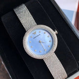 Emporio Armani Rosa Diamonds Mother of Pearl Blue Dial Silver Mesh Bracelet Watch For Women - AR11380 Buy Now By Emporio Armani