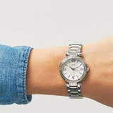 Guess Park Ave White Dial Silver Steel Strap Watch for Women - W0767L1 Buy Now By Guess