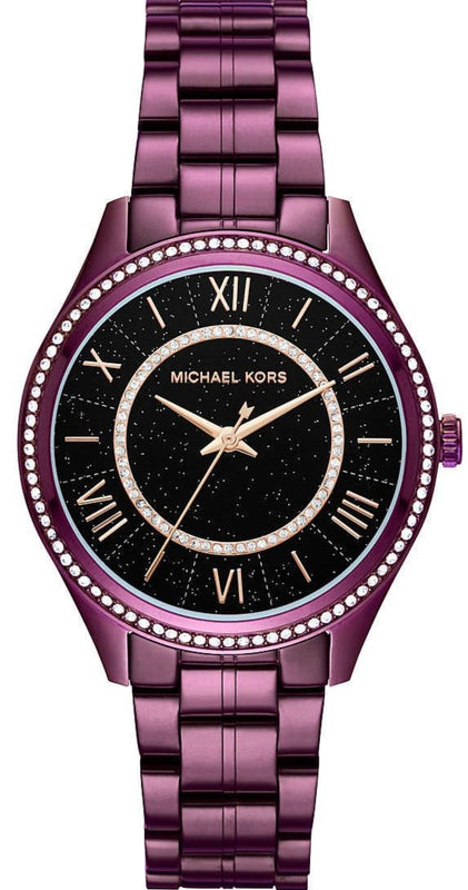 Michael Kors Lauryn Black Dial Purple Steel Strap Watch for Women - MK3724 Buy Now By Michael Kors