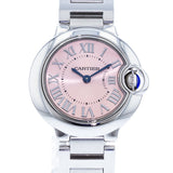 Cartier Ballon Bleu de Cartier Pink Dial Silver Steel Strap Watch for Women - W6920038 Buy Now By Cartier