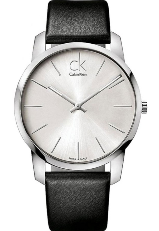 Calvin Klein Post Minimal Silver Dial Black Leather Strap Watch for Men - K7621192 Buy Now By Calvin Klein