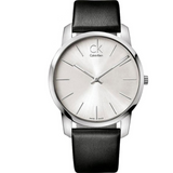 Calvin Klein Post Minimal Silver Dial Black Leather Strap Watch for Men - K7622185 Buy Now By Calvin Klein