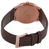 Calvin Klein Minimal White Dial Brown Leather Strap Watch for Men - K3M216G6 Buy Now By Calvin Klein