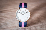 Daniel Wellington Classic Winchester White Dial Three Tone Nylon Strap Watch For Women - DW00100033 Buy Now By Daniel Wellington
