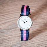 Daniel Wellington Classy Winchester White Dial Two Tone NATO Strap Watch For Women - DW00100073 Buy Now By Daniel Wellington