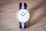 Daniel Wellington Classy Winchester White Dial Two Tone NATO Strap Watch For Women - DW00100081 Buy Now By Daniel Wellington