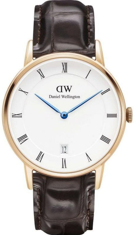Daniel Wellington Dapper York White Dial Brown Leather Strap Watch For Women - DW00100093 Buy Now By Daniel Wellington