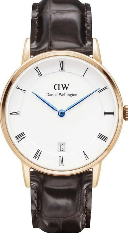 Daniel Wellington Dapper Sheffield White Dial Black Leather Strap Watch For Men - DW00100092 Buy Now By Daniel Wellington