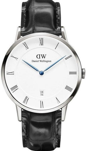 Daniel Wellington Dapper Reading White Dial Black Leather Strap Watch For Men - DW00100108 Buy Now By Daniel Wellington