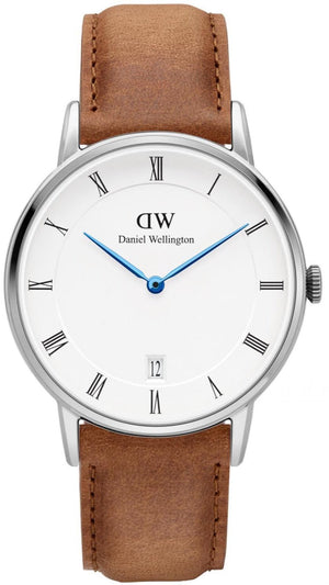 Daniel Wellington Dapper Durham Analog White Dial Brown Leather Strap Watch For Women - DW00100114 Buy Now By Daniel Wellington