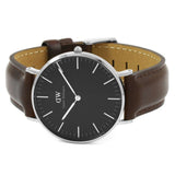 Daniel Wellington Classic Bristol Black Dial Brown Leather Strap Watch For Men - DW00100143 Buy Now By Daniel Wellington