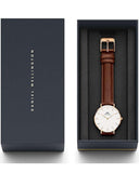 Daniel Wellington Classy St Mawes White Dial Brown Leather Strap Watch For Women - DW00100075 Buy Now By Daniel Wellington