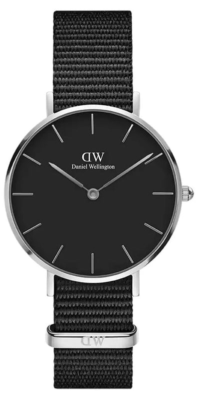 Daniel Wellington Classic Petite Cornwall Black Dial Black NATO Strap Watch For Women - DW00100216 Buy Now By Daniel Wellington