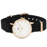 Daniel Wellington Classic Petite Cornwall White Dial Black NATO Strap Watch For Women - DW00100251 Buy Now By Daniel Wellington