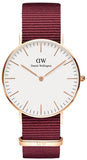 Daniel Wellington Classic Roselyn White Dial Red NATO Strap Watch For Women - DW00100271 Buy Now By Daniel Wellington