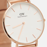 Daniel Wellington Petite Melrose White Dial Rose Gold Mesh Strap Watch For Women - DW00100305 Buy Now By Daniel Wellington