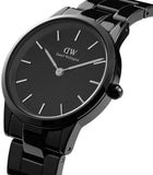 Daniel Wellington Iconic Link Ceramic Black Dial Black Steel Strap Watch For Women - DW00100414 Buy Now By Daniel Wellington