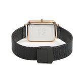 Daniel Wellington Quadro Pressed Ashfield Black Dial Black Mesh Strap Watch for Women - DW00100467 Buy Now By Daniel Wellington