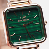 Daniel Wellington Quadro Studio Green Dial Rose Gold Mesh Strap Watch For Women - DW00100520 Buy Now By Daniel Wellington