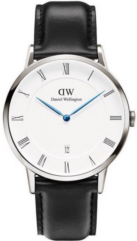 Daniel Wellington Dapper Sheffield White Dial Black Leather Strap Watch For Men - DW00100088 Buy Now By Daniel Wellington