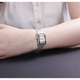 Guess Nouveau Diamonds Silver Dial Silver Mesh Bracelet Watch for Women - W0127L1 Buy Now By Guess