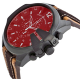 Diesel Mega Chief Quartz Black Dial Two Tone Leather Strap Watch For Men - DZ4305 Buy Now By Diesel