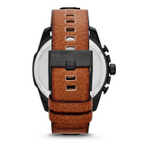 Diesel Mega Chief Quartz Black Dial Two Tone Leather Strap Watch For Men - DZ4305 Buy Now By Diesel
