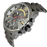 Diesel Mega Chief Chronograph Grey Dial Grey Steel Strap Watch For Men - DZ4421 Buy Now By Diesel