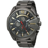 Diesel Mega Chief Chronograph Grey Dial Grey Steel Strap Watch For Men - DZ4421 Buy Now By Diesel