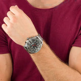 Diesel Mega Chief Chronograph Grey Dial Grey Steel Strap Watch For Men - DZ4421 Buy Now By Diesel