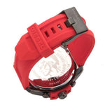 Diesel Mega Chief Chronograph Black Dial Red Silicone Strap Watch For Men - DZ4427 Buy Now By Diesel