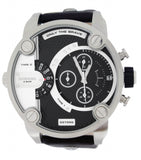Diesel Little Daddy Black Dial Black Leather Strap Watch For Men - DZ7256 Buy Now By Diesel