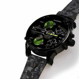 Diesel Big Daddy Chronograph Black Dial Black Leather Strap Watch For Men - DZ7311 Buy Now By Diesel