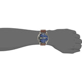 Diesel Mini Daddy Analog Blue Dial Brown Leather Strap Watch For Men - DZ7339 Buy Now By Diesel