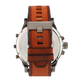 Diesel Mr Daddy Chronograph Grey Dial Brown Leather Strap Watch For Men - DZ7413 Buy Now By Diesel