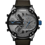 Diesel Mr Daddy 2.0 Chronograph Grey Dial Black Nylon Strap Watch For Men - DZ7420 Buy Now By Diesel
