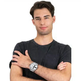 Diesel Mr. Daddy Chronograph Silver Dial Silver Steel Strap Watch For Men - DZ7421 Buy Now By Diesel