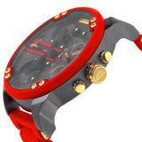 Diesel Mr Daddy 2.0 Chronograph Grey Dial Red Rubber Strap Watch For Men - DZ7430 Buy Now By Diesel