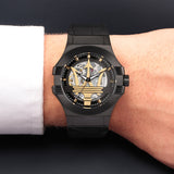 Maserati Potenza Skeleton Limited Edition Black Dial Black Leather Strap Watch For Men - R8821108027 Buy Now By Maserati