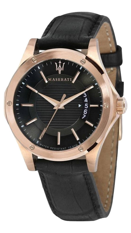 Maserati Circuito Black Dial Black Leather Strap Watch For Men - R8851127001 Buy Now By Maserati