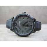 Burberry The Classic Round Horseferry Black Dial Black Leather Strap Watch for Men - BU10010 Buy Now By Burberry