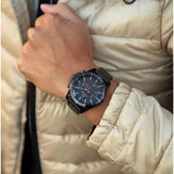 Tommy Hilfiger Mason Chronograph Black Dial Black Steel Strap Watch For Men - 1791935 Buy Now By Tommy Hilfiger