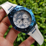 Guess Luna Diamonds White Dial White Rubber Strap Watch for Women - W0653L2 Buy Now By Guess