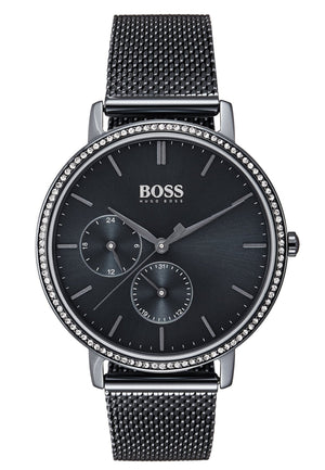 Hugo Boss Infinity Black Dial Black Mesh Bracelet Watch for Women -1502521 Buy Now By Hugo Boss